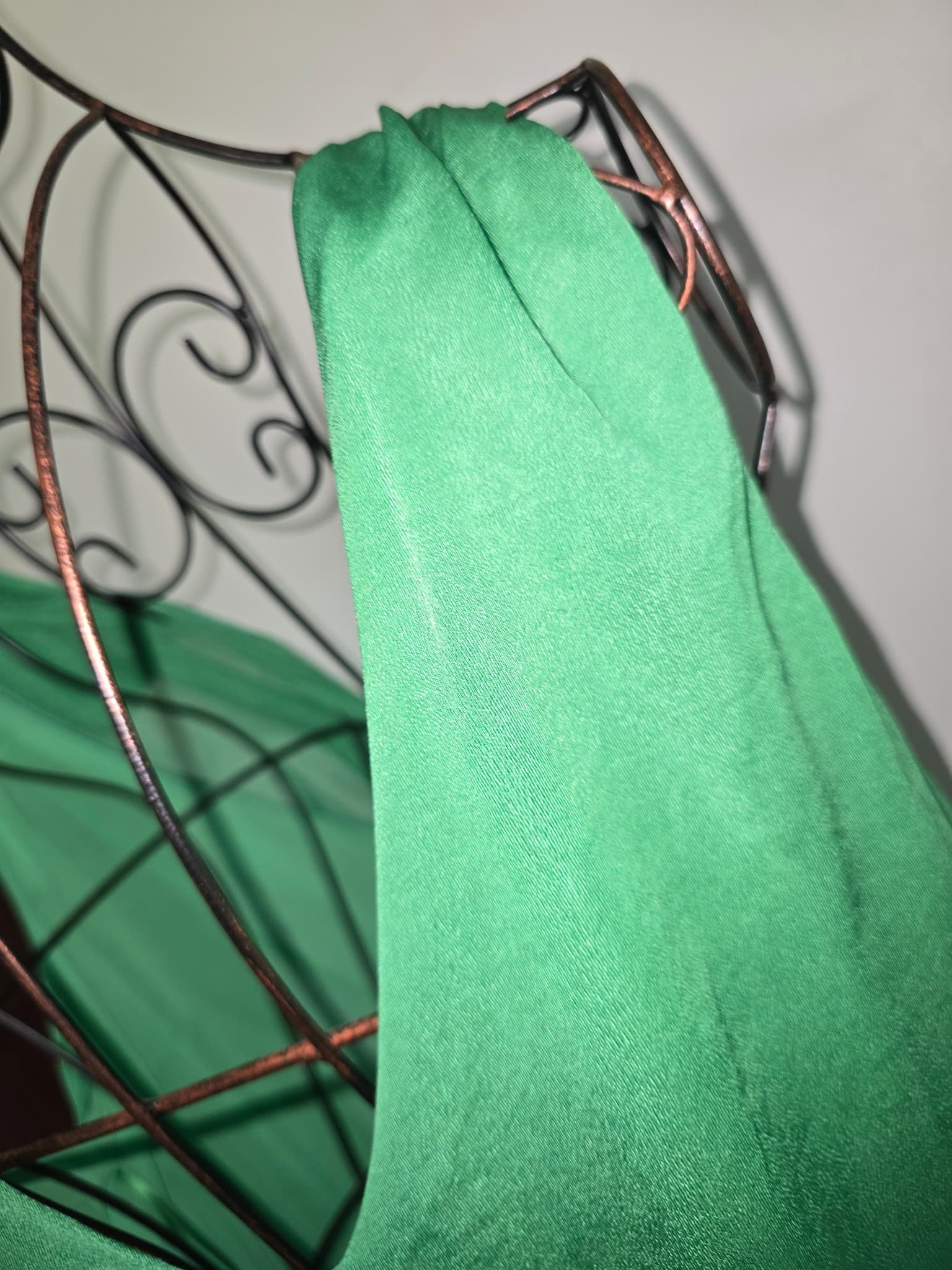 Class Roberto Cavalli Midi Dress Cowl Neck Pleated Green Women's — photo 6 of 12
