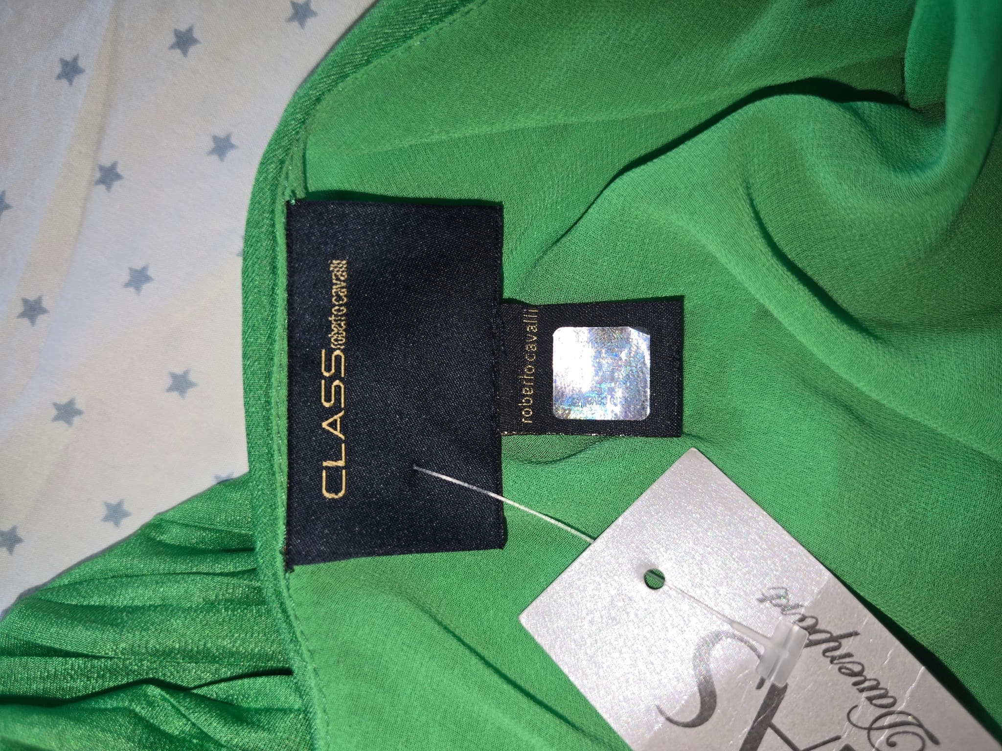 Class Roberto Cavalli Midi Dress Cowl Neck Pleated Green Women's — photo 7 of 12