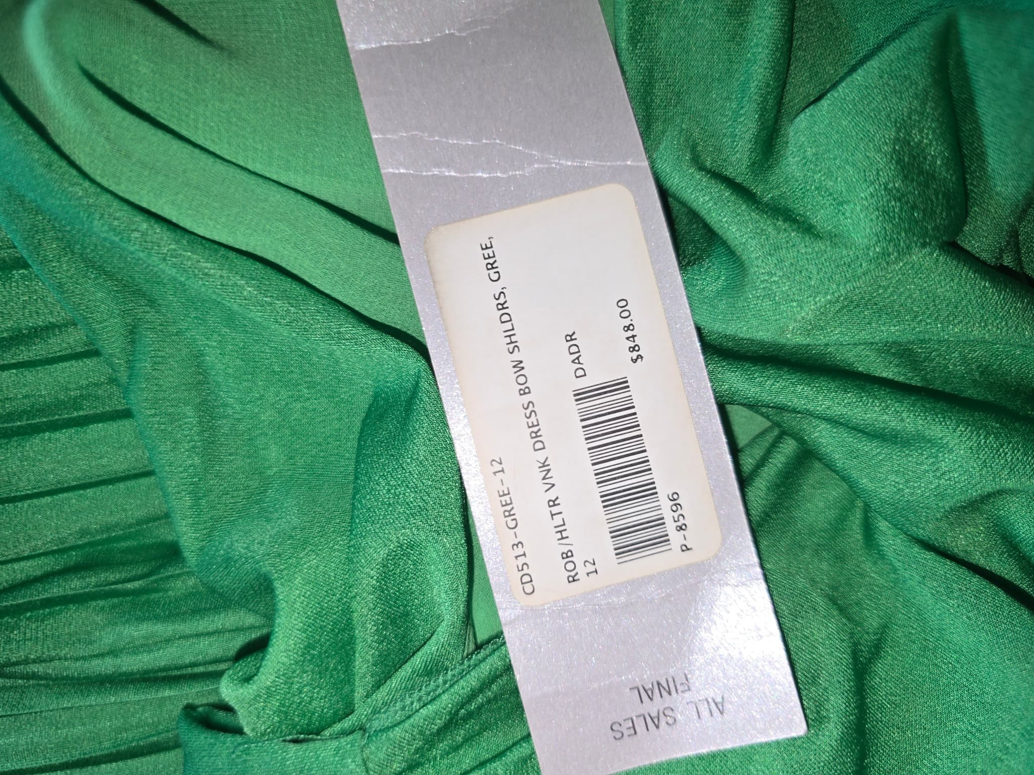 Class Roberto Cavalli Midi Dress Cowl Neck Pleated Green Women's — photo 9 of 12