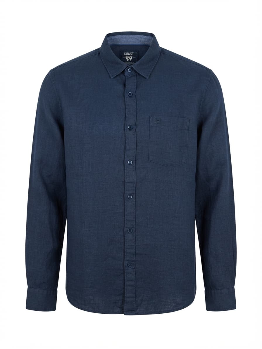 Coast Clothing Co. Long Sleeve Button-Down Shirt Navy Men's M — photo 1 of 5