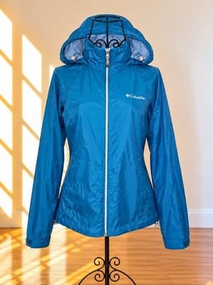 Columbia Windbreaker Hooded Full Zip Jacket Blue Women's XS — photo 1 of 6