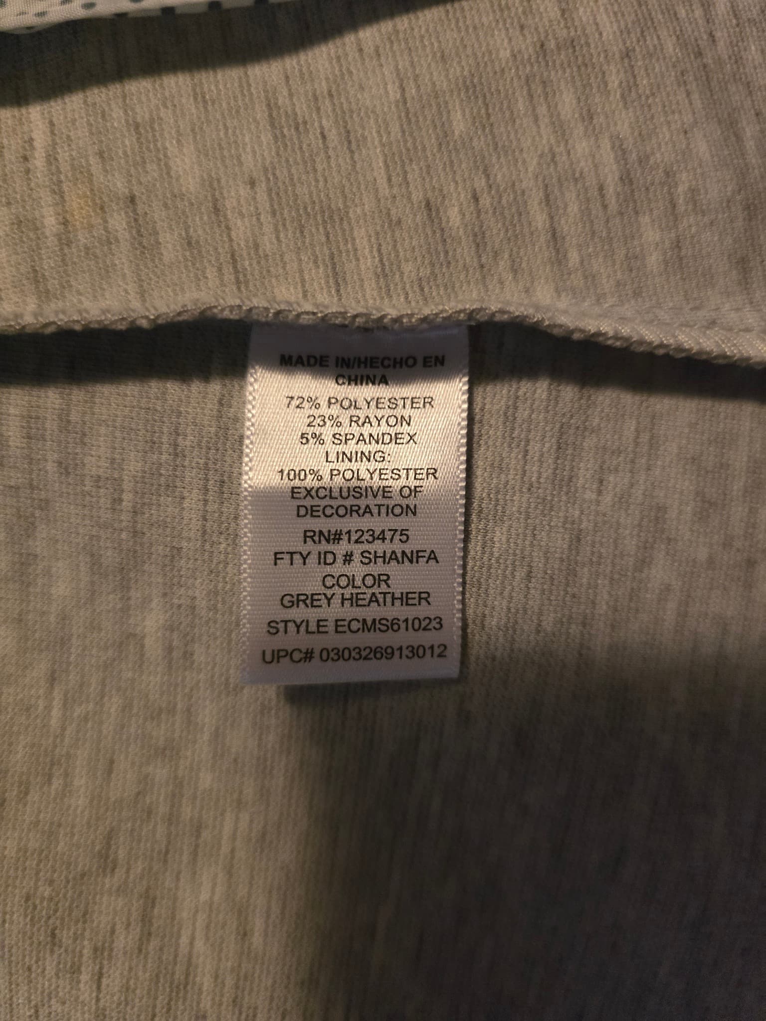 Company Ellen Tracy Knit Blazer With Navy Trim Grey Women's L — photo 6 of 6
