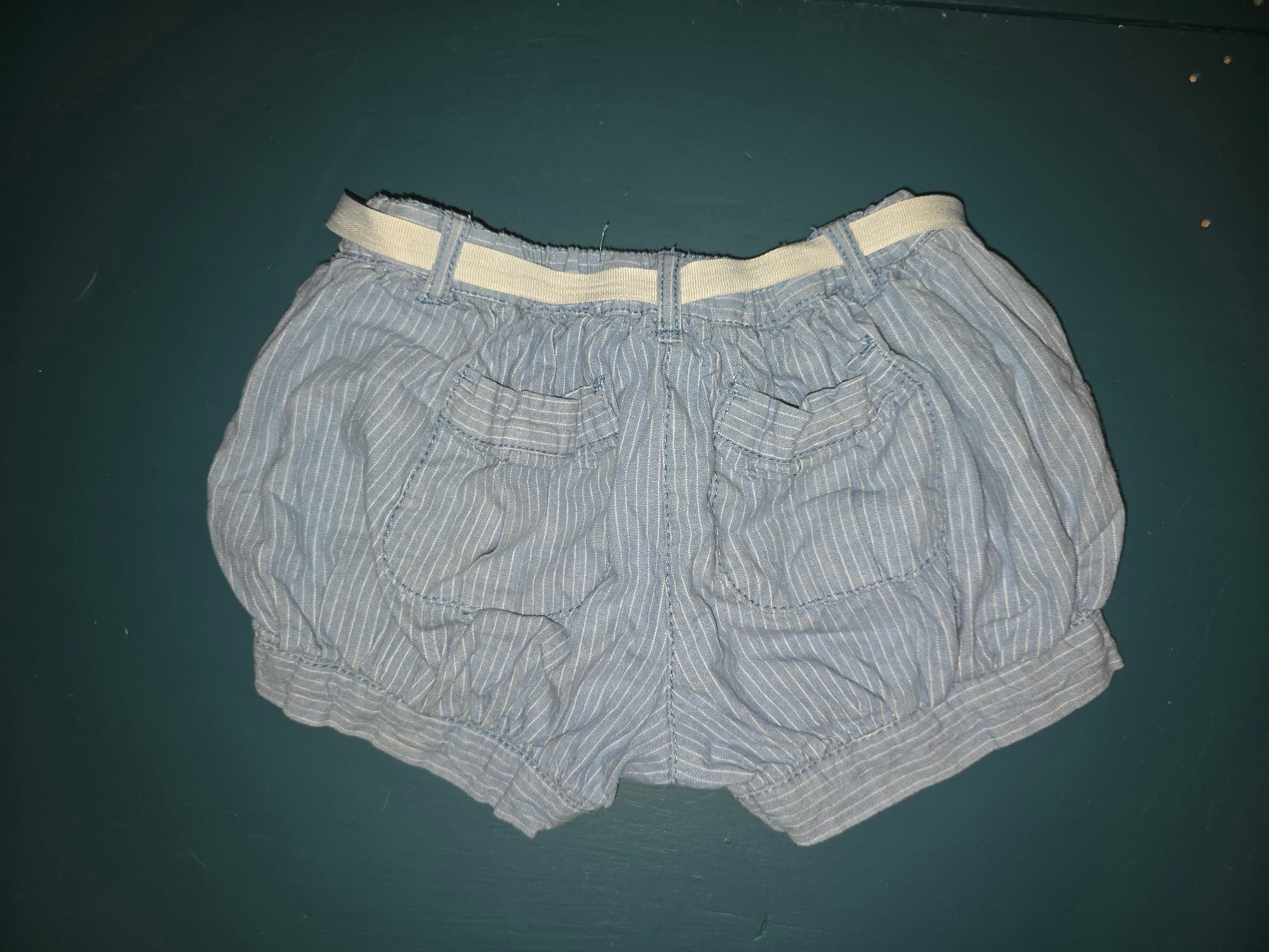 Cotton On Kids Bubble Shorts Pinstripe Blue and White Girls 6 — photo 3 of 3