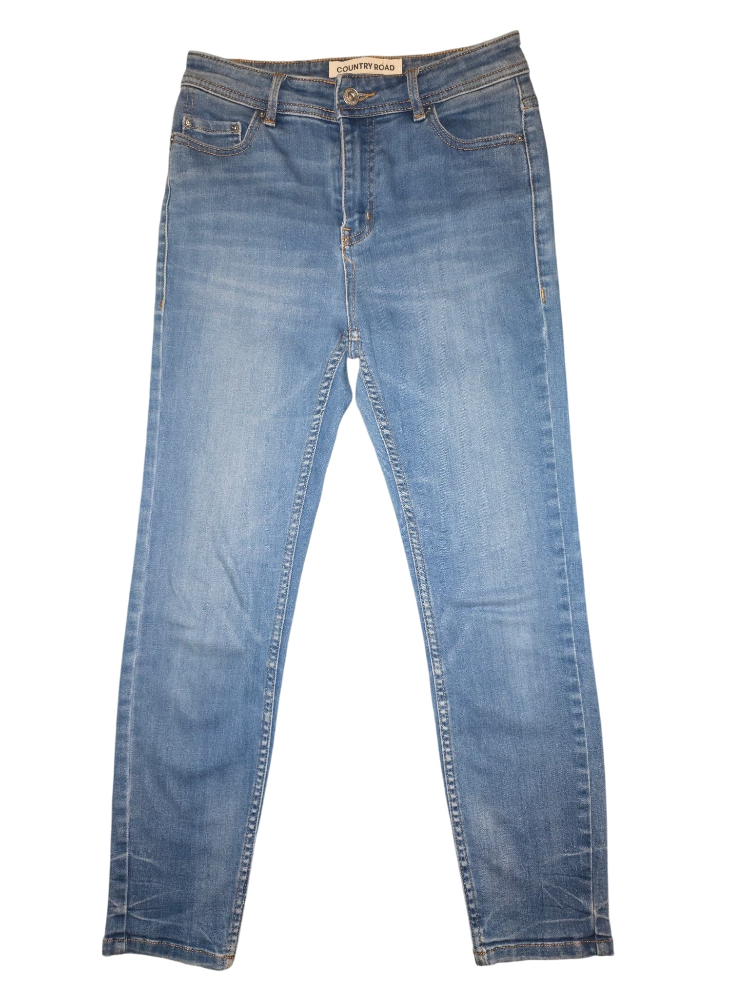 Country Road High Rise Skinny Jeans Button Fly Light Blue Women's 4 — photo 1 of 5