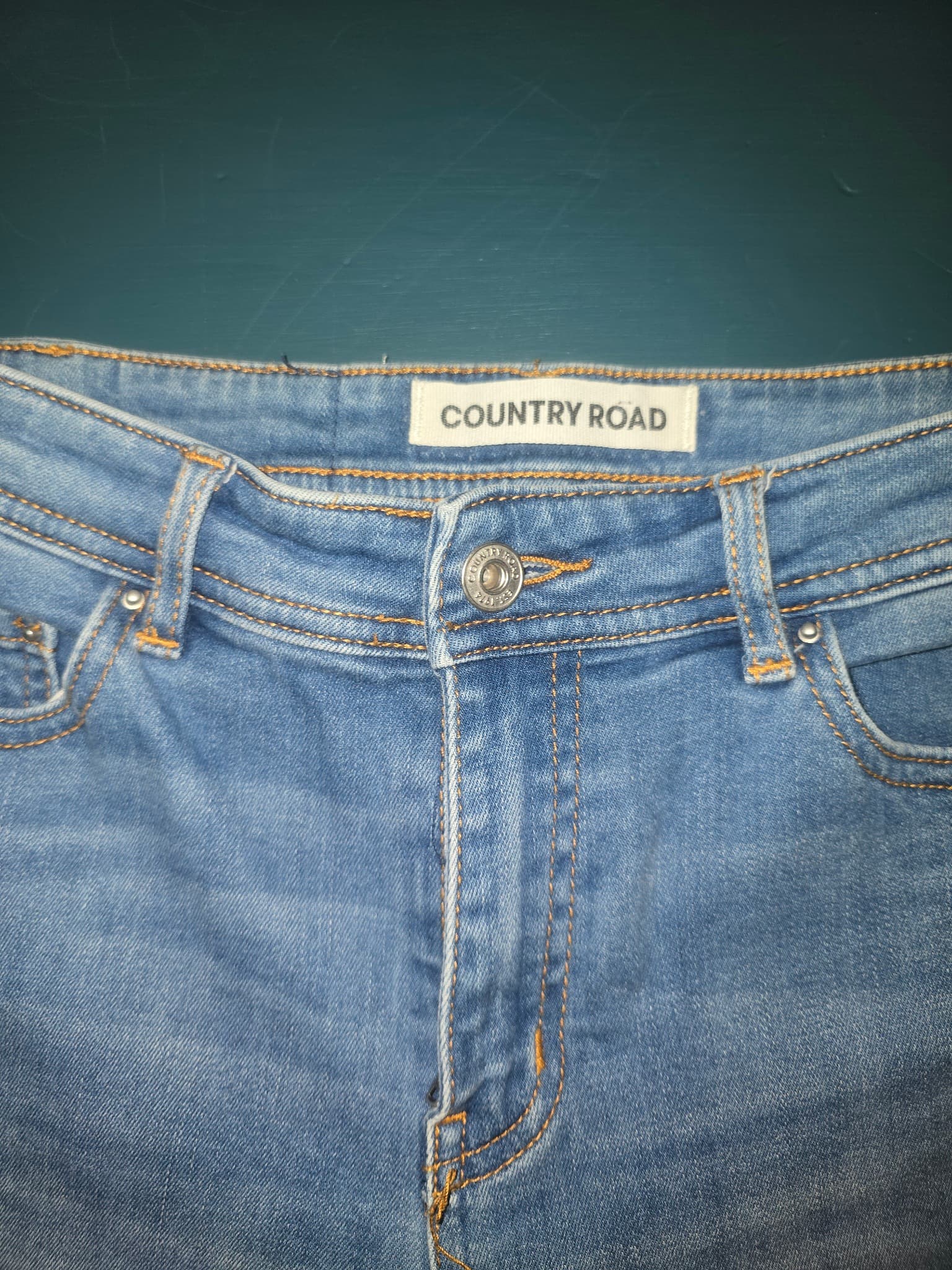 Country Road High Rise Skinny Jeans Button Fly Light Blue Women's 4 — photo 2 of 5