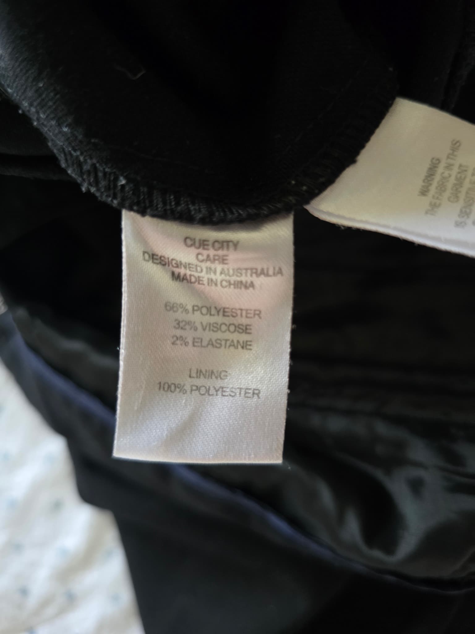 CUE CITY Dress Pants Tailored Fit Black Women's 12 — photo 2 of 4