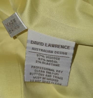 David Lawrence Tailored Sheath Dress With White Piping Yellow Women's 8 — photo 4 of 6