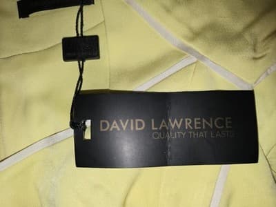 David Lawrence Tailored Sheath Dress With White Piping Yellow Women's 8 — photo 6 of 6