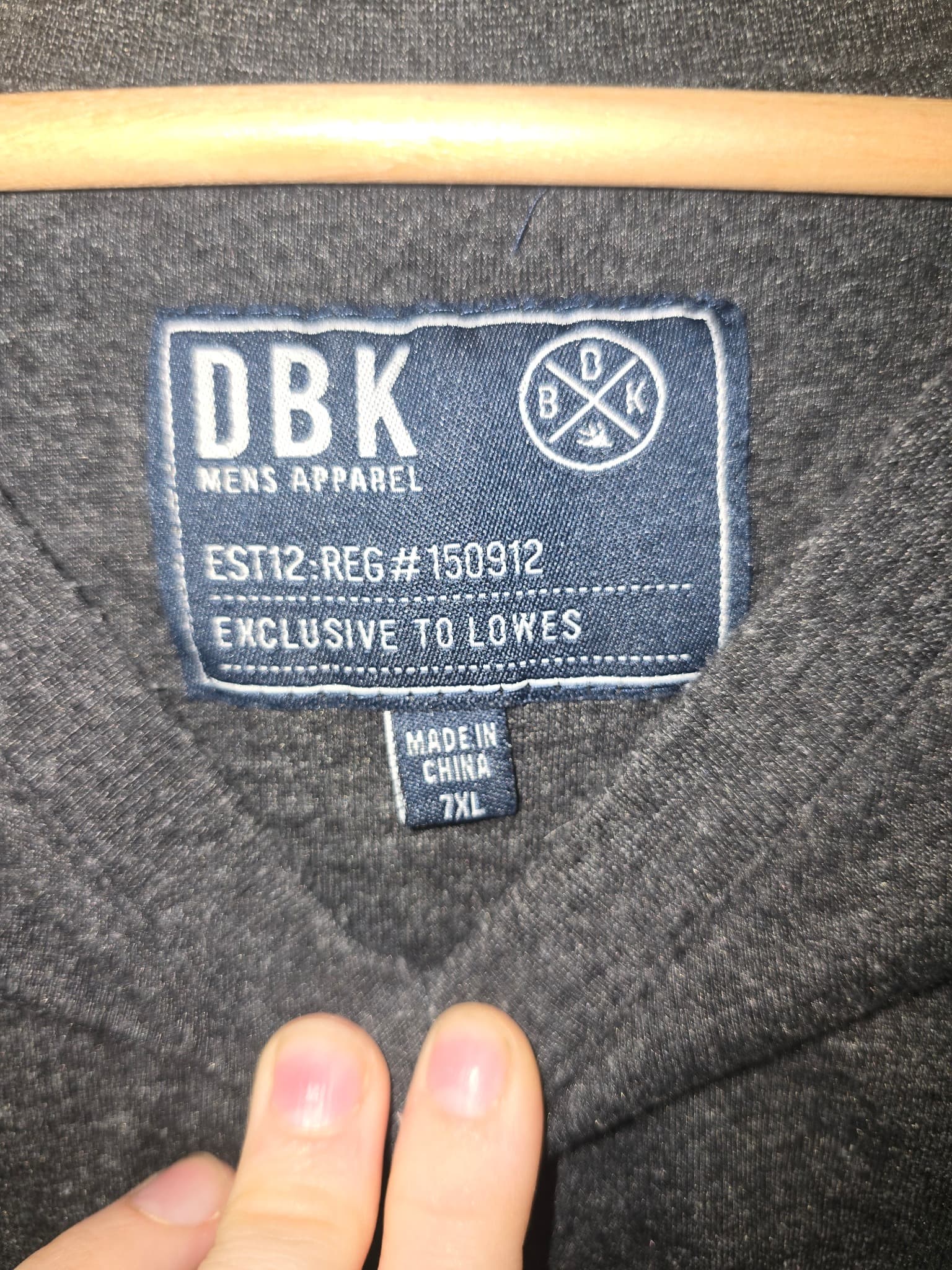DBK Mens Apparel V-Neck T-Shirt Dark Grey Men's 7XL — photo 2 of 4