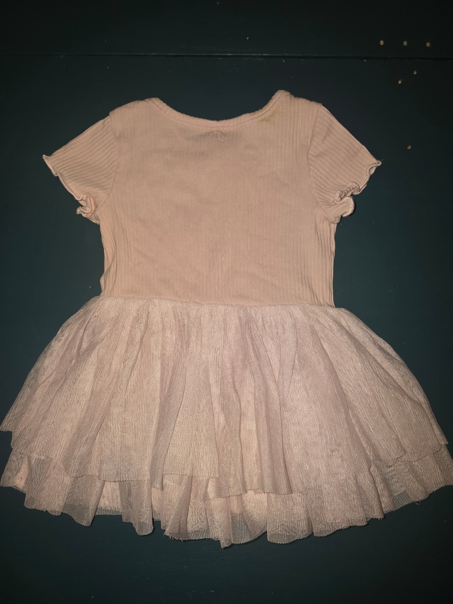Disney Dress Minnie Mouse Ribbed Bodice Tulle Skirt Pink Baby Girls 00 — photo 4 of 4