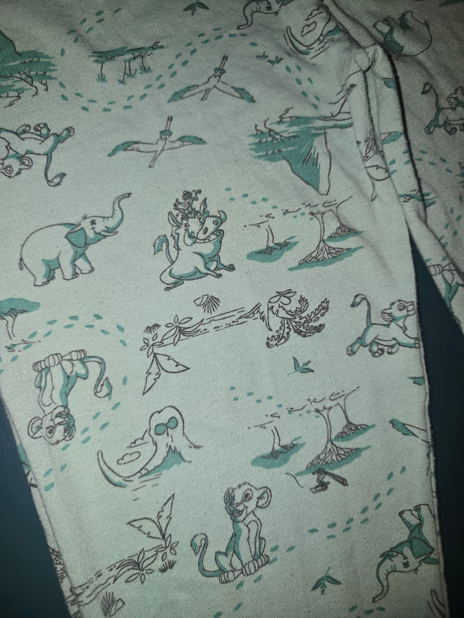 Disney Jogger Pajama Pants The Lion King Print Light Green Kids 6 — photo 2 of 4