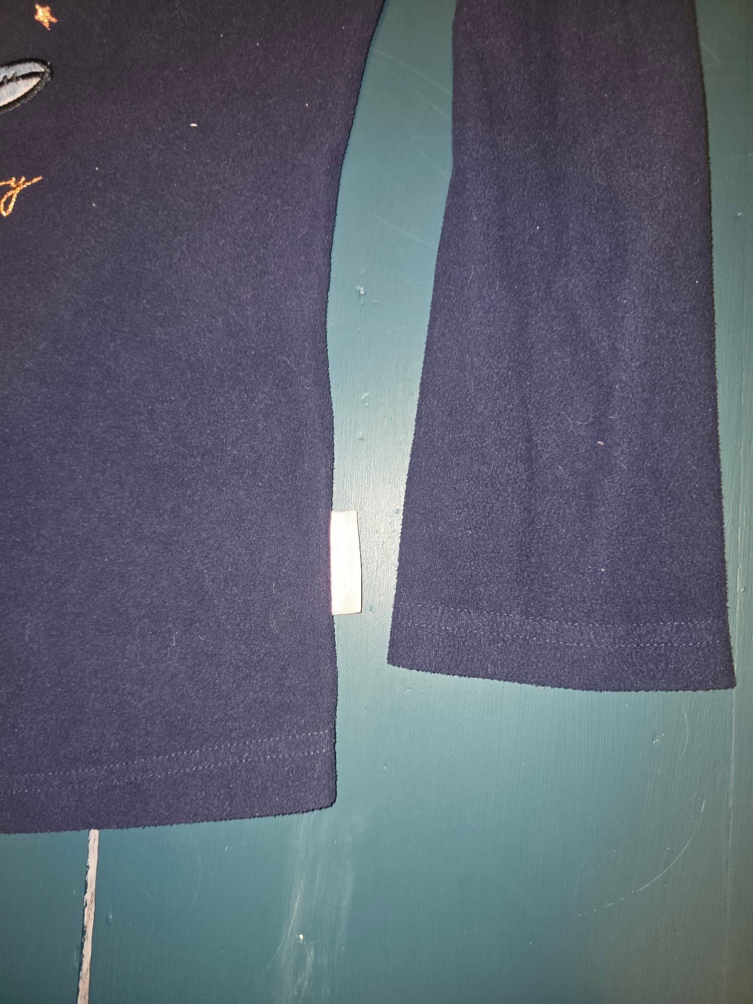 Disney Long Sleeve Fleece Top Eeyore Hello Monday Navy Blue Women's — photo 3 of 5