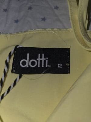 Dotti A-Line Dress Striped Satin V-Neck Spaghetti Strap Yellow Women's 12 — photo 5 of 5