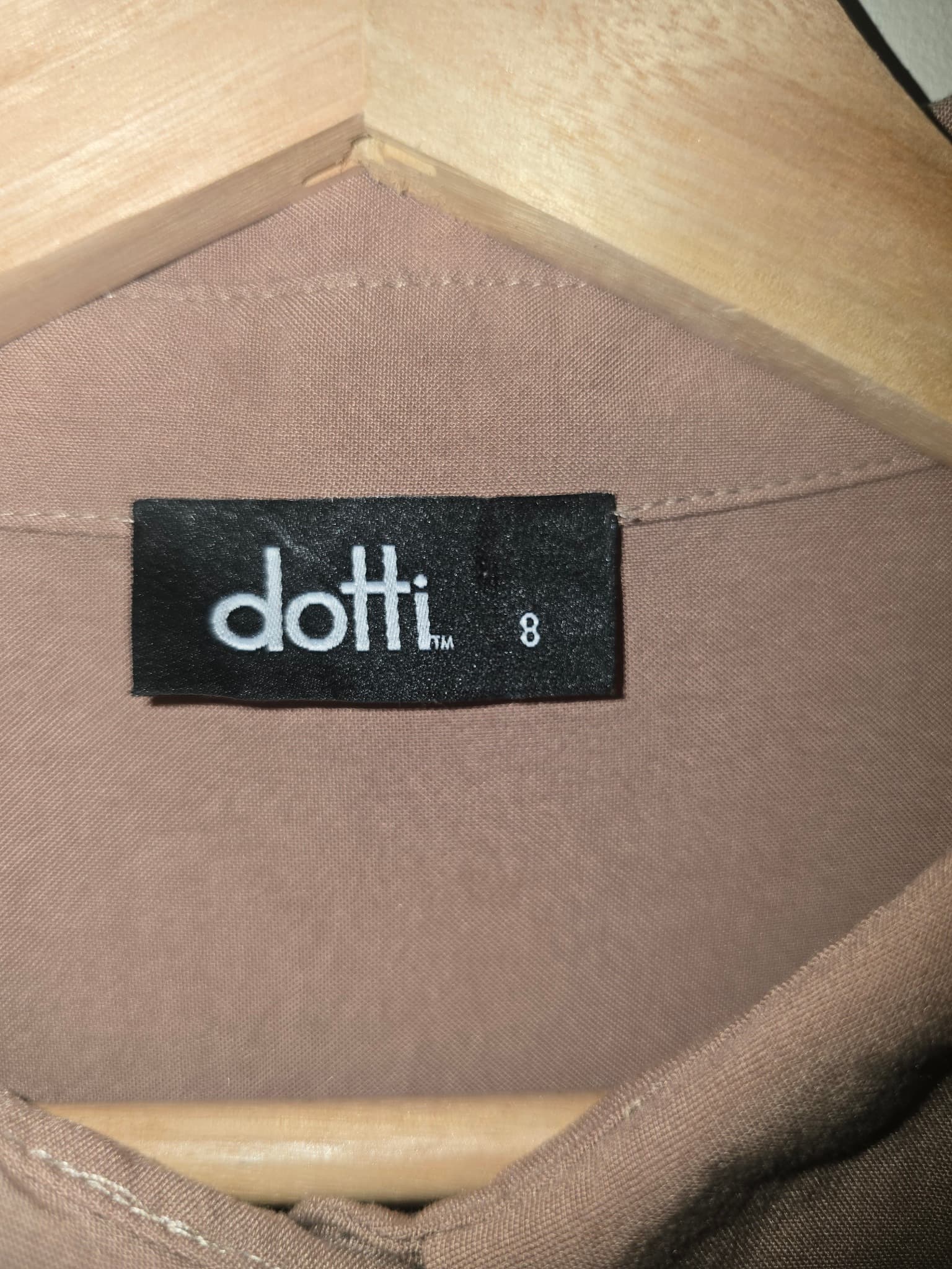 Dotti Long Sleeve Button Up Blouse Beige Women's 8 — photo 4 of 7