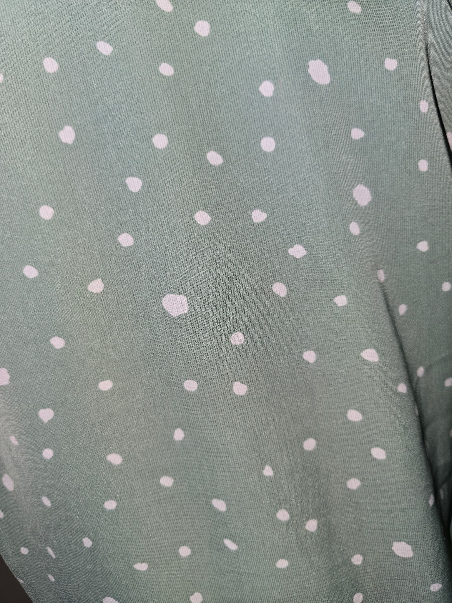 Ebby And I Ruffle Blouse Polka Dot Sage Green Women's 10 — photo 4 of 5