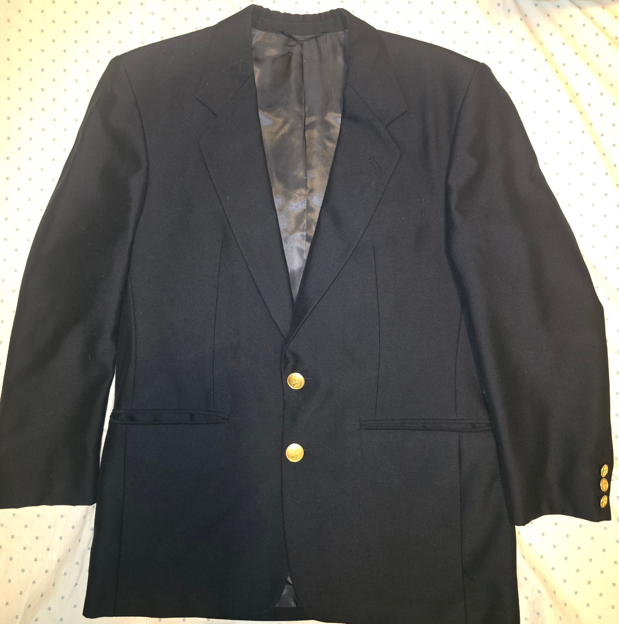 Fletcher Jones Captains Reefer Blazer Gold Buttons Navy Men's 96 — photo 7 of 10
