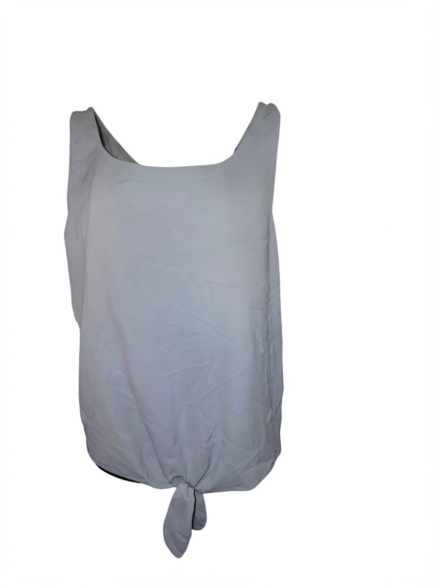 Forever New Sleeveless Tank Top Tie-Front Light Blue Women's S — photo 1 of 4