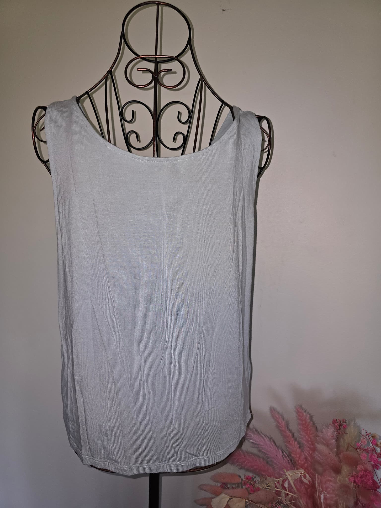 Forever New Tank Top Tie-Front Sleeveless Light Blue Women's S — photo 4 of 4