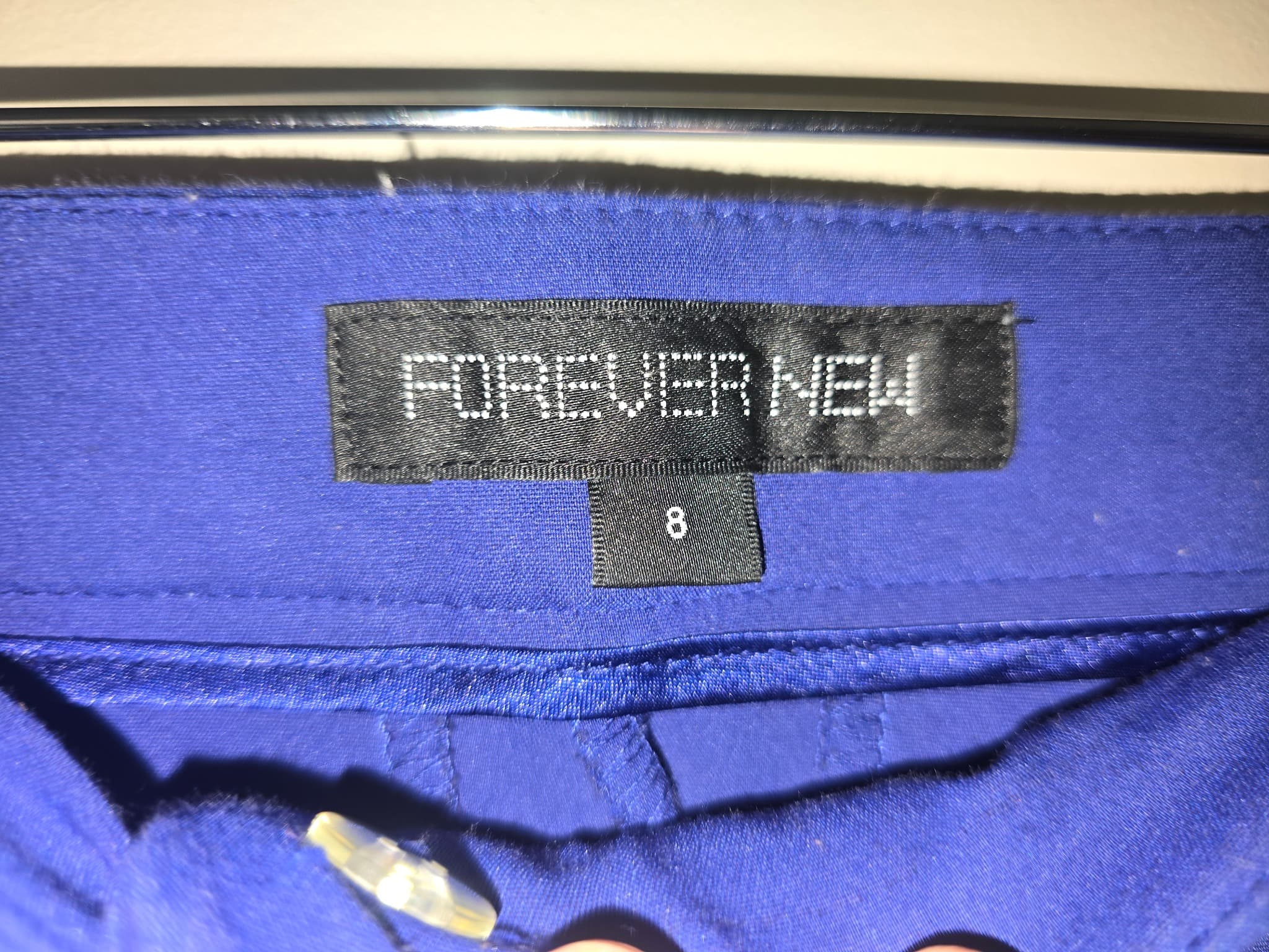 Forever New Trousers Zip Pocket Royal Blue Women's 8 — photo 3 of 6