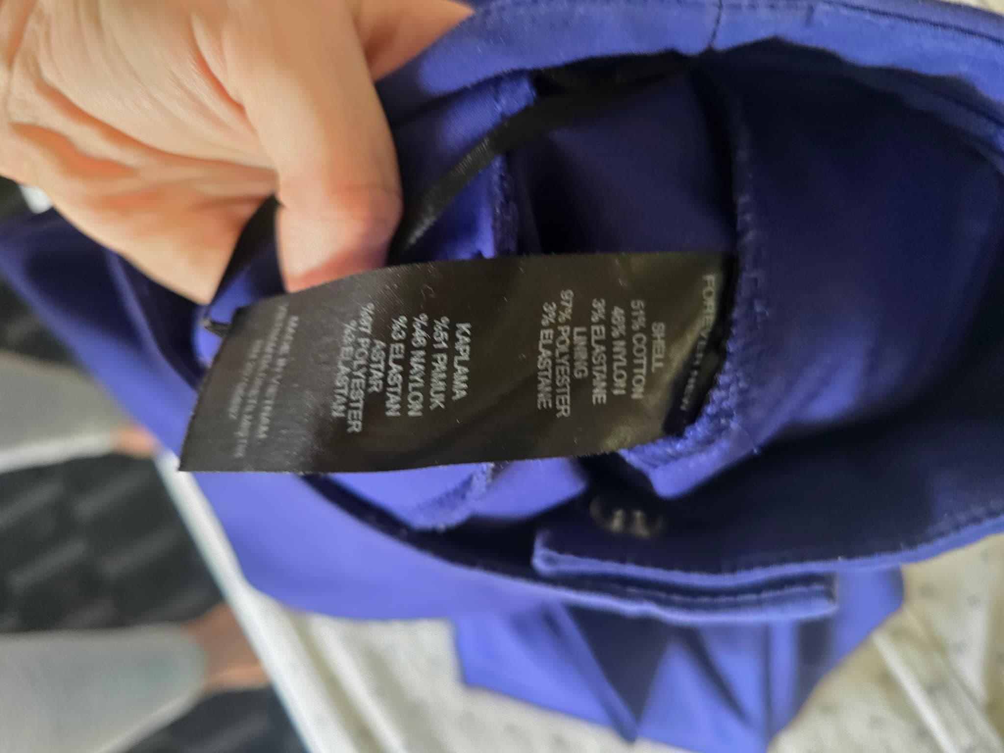 Forever New Trousers Zip Pocket Royal Blue Women's 8 — photo 6 of 6