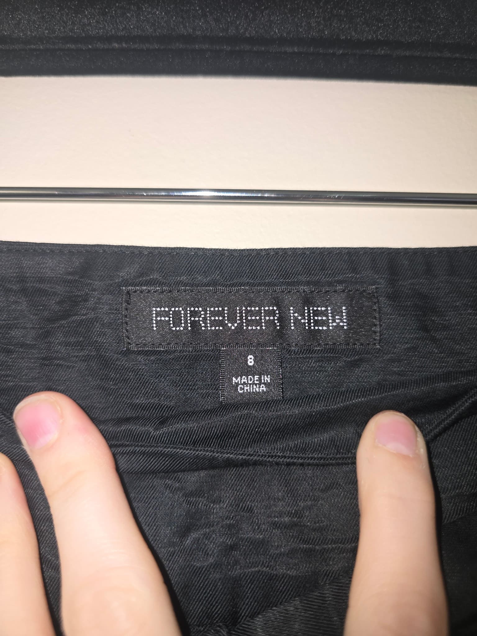 Forever New Tulip Skirt Front Draping Buckle Detail Black Women's 8 — photo 3 of 5