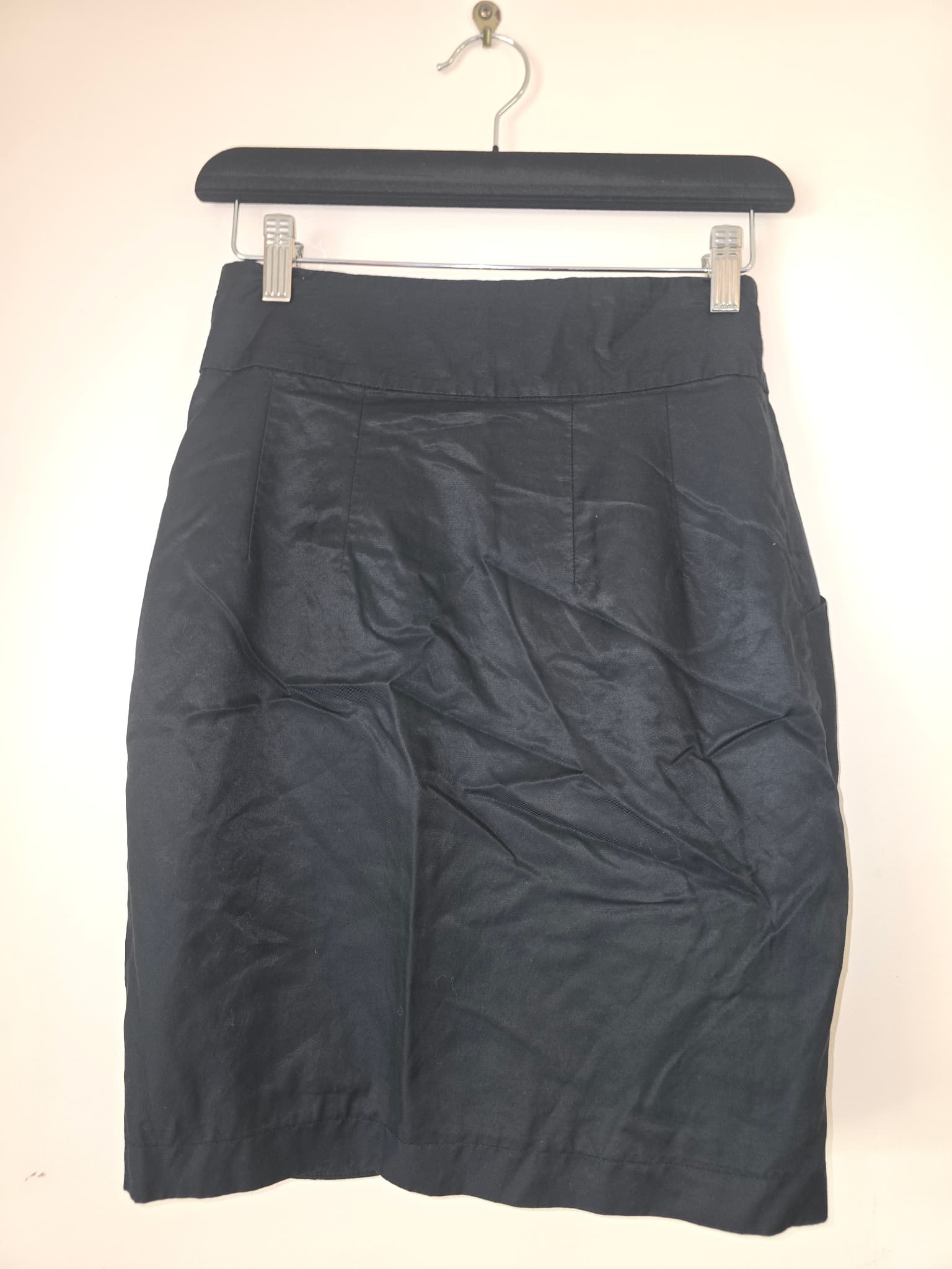 Forever New Tulip Skirt Front Draping Buckle Detail Black Women's 8 — photo 4 of 5