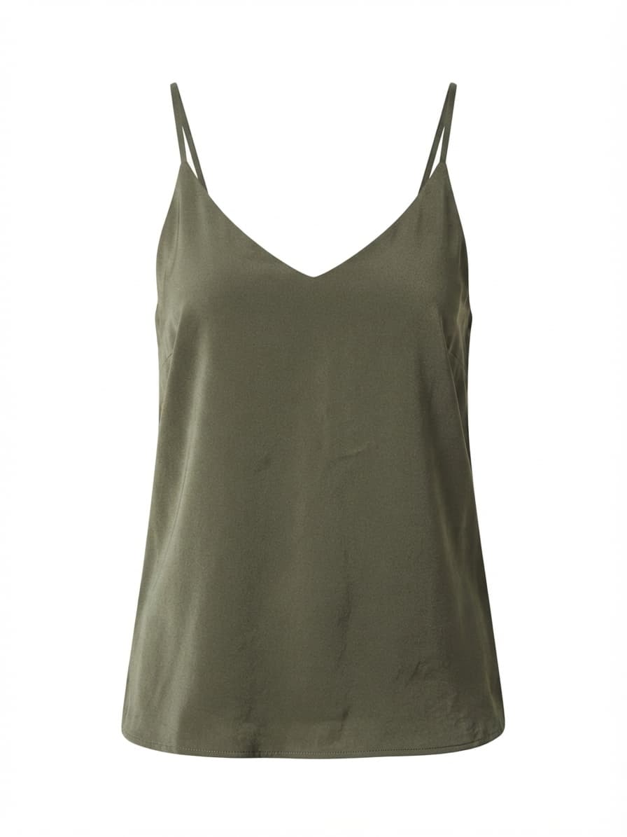 Forever New V-Neck Camisole Tank Top Olive Green Women's 10 — photo 1 of 4