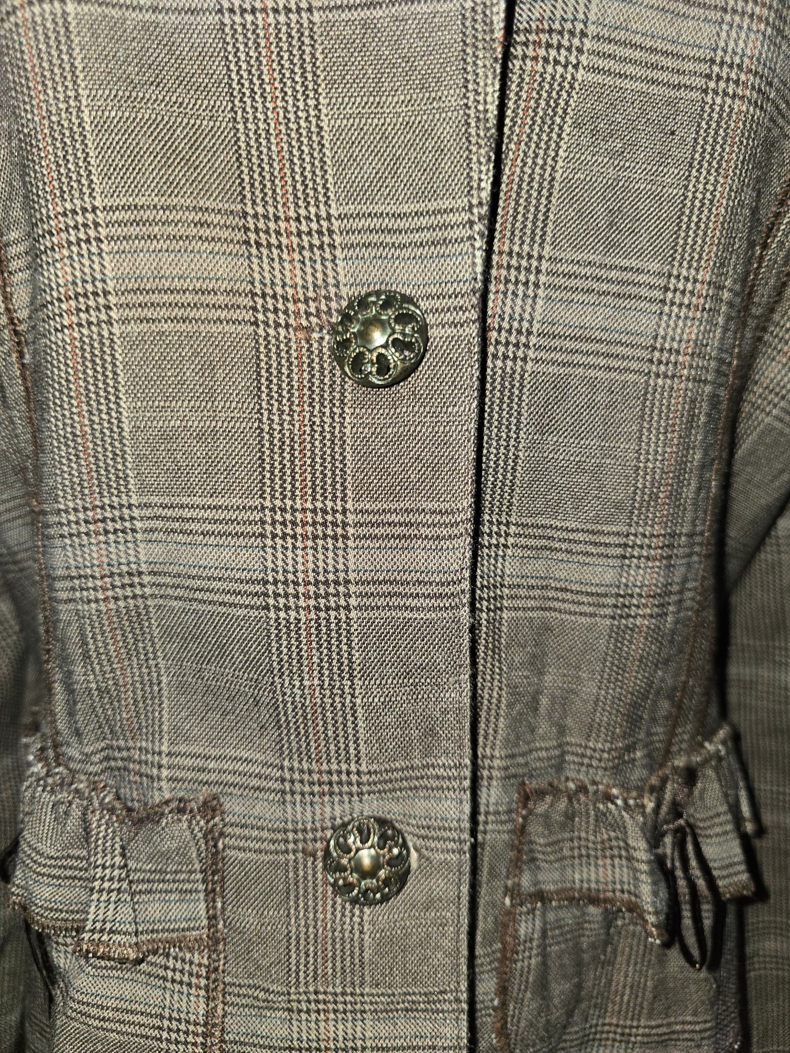Gabriella Fratini Plaid Blazer Jacket Structured Brown Women's 3 — photo 3 of 6
