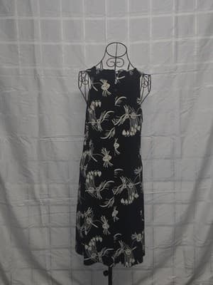 Ginger Tree Floral Shift Dress Sleeveless Black And White Women's M — photo 2 of 4