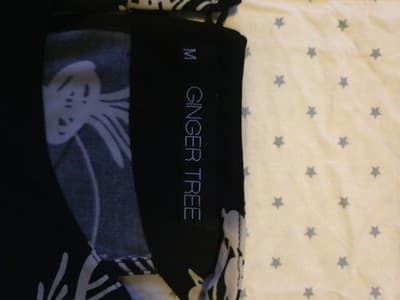 Ginger Tree Floral Shift Dress Sleeveless Black And White Women's M — photo 4 of 4