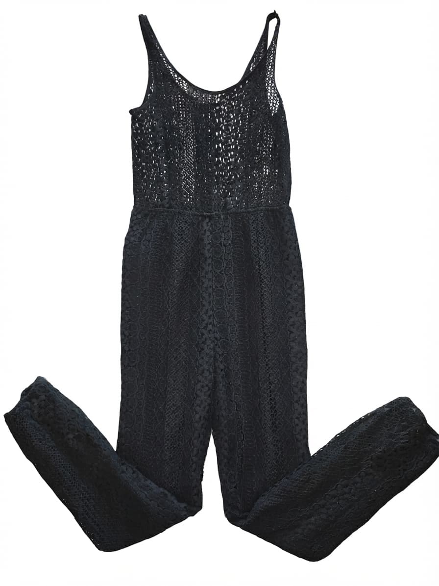Grab Industries Sleeveless Jumpsuit Lace Bodice Black Women's 6 — photo 1 of 4