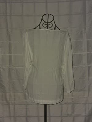 Grace Hill Long Sleeve Blouse Square Neck Woven White Women's 8 — photo 2 of 5