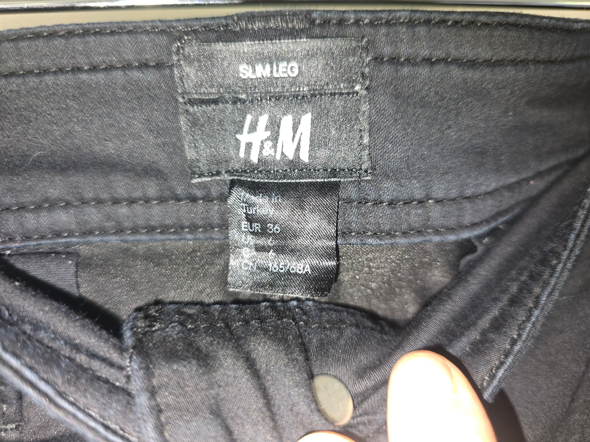 H&M Slim Leg Trousers Classic Black Women's 36 — photo 4 of 6