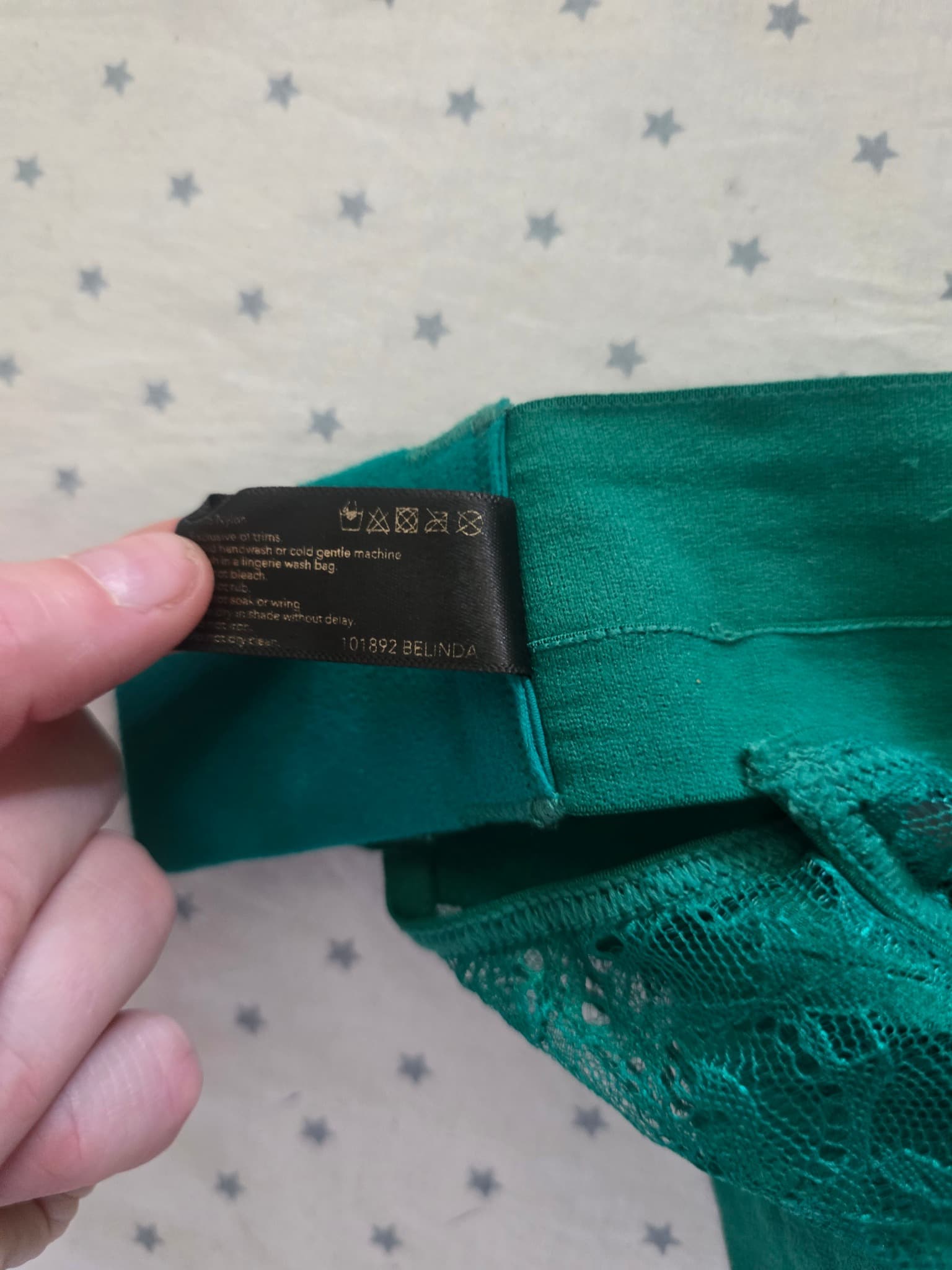 Honey Birdette Belinda Lingerie Set Lace Emerald Green Women's 12DD — photo 18 of 20