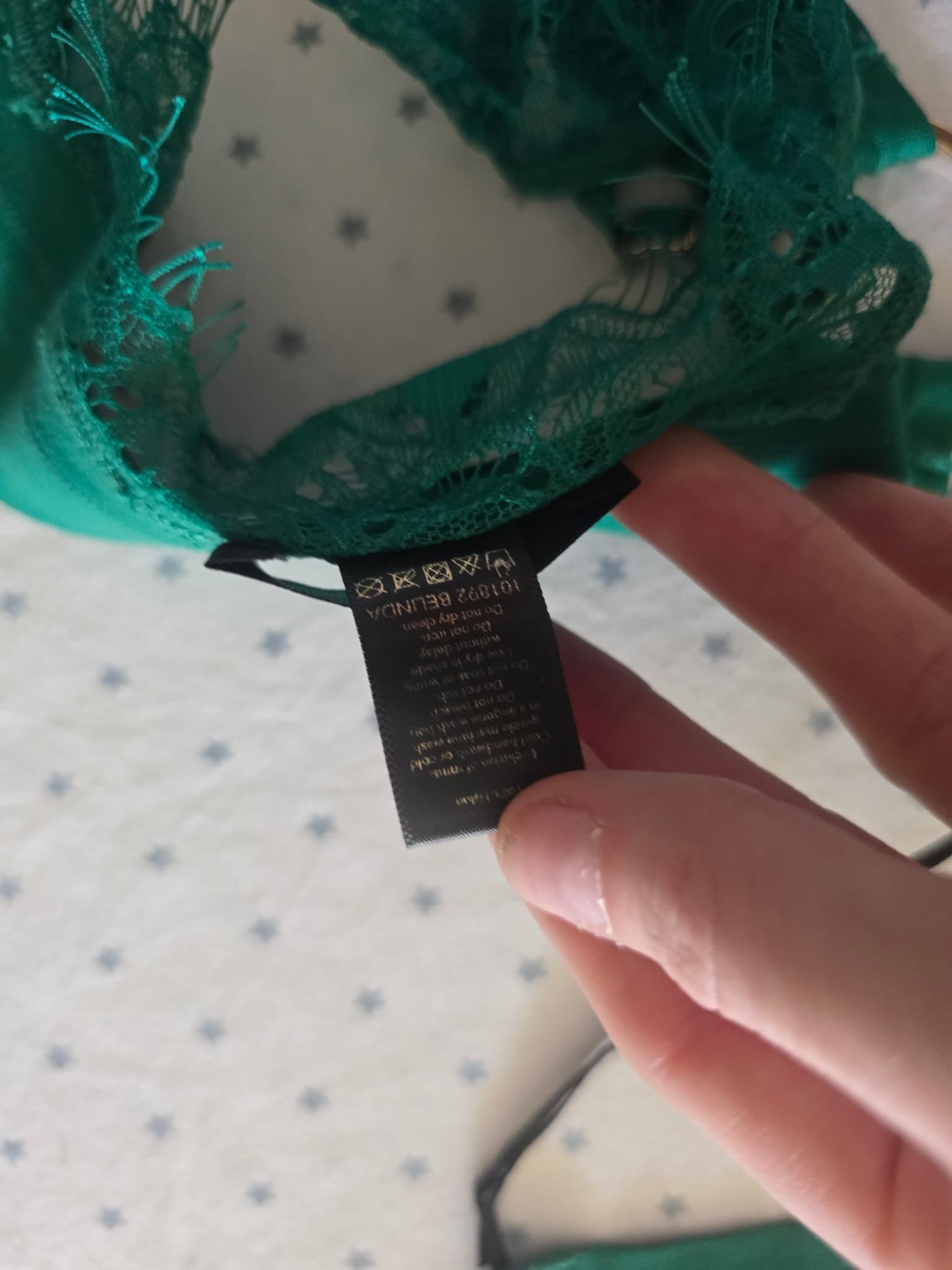 Honey Birdette Belinda Lingerie Set Lace Emerald Green Women's 12DD — photo 20 of 20