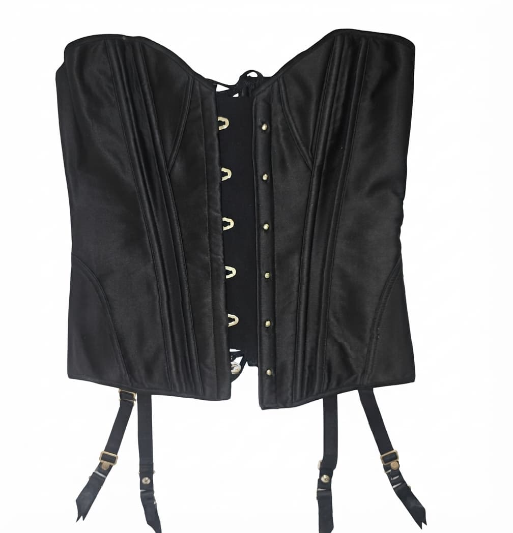Honey Birdette Corset With Suspender Straps Satin Black Women's S — photo 1 of 11
