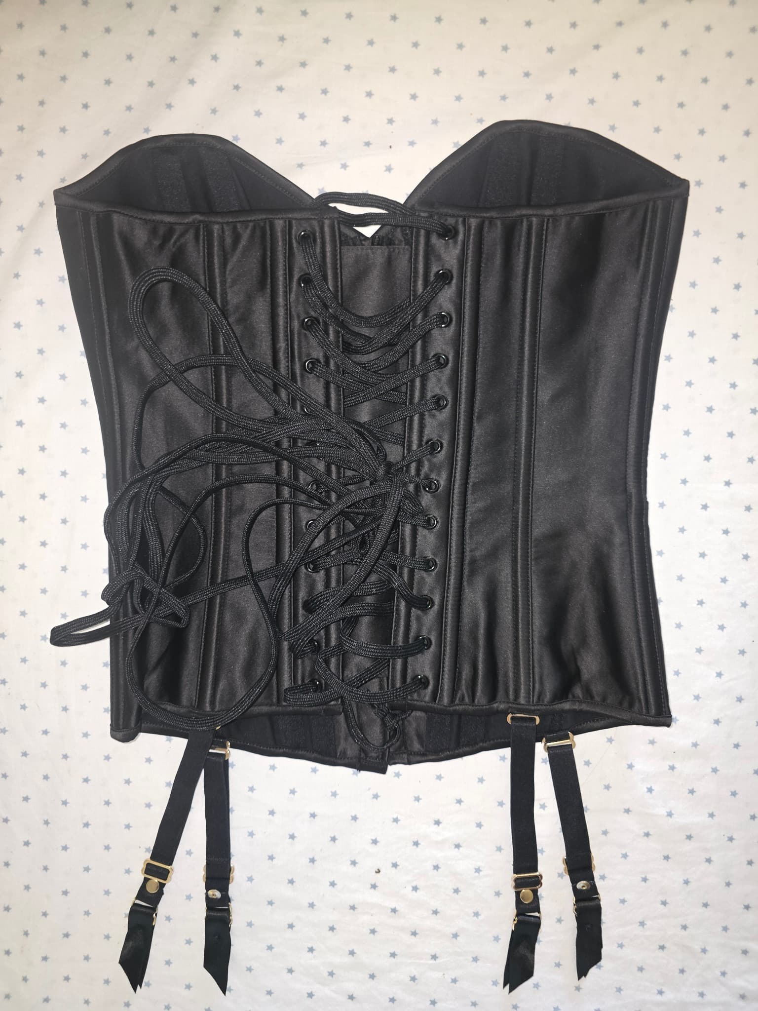 Honey Birdette Corset With Suspender Straps Satin Black Women's S — photo 11 of 11