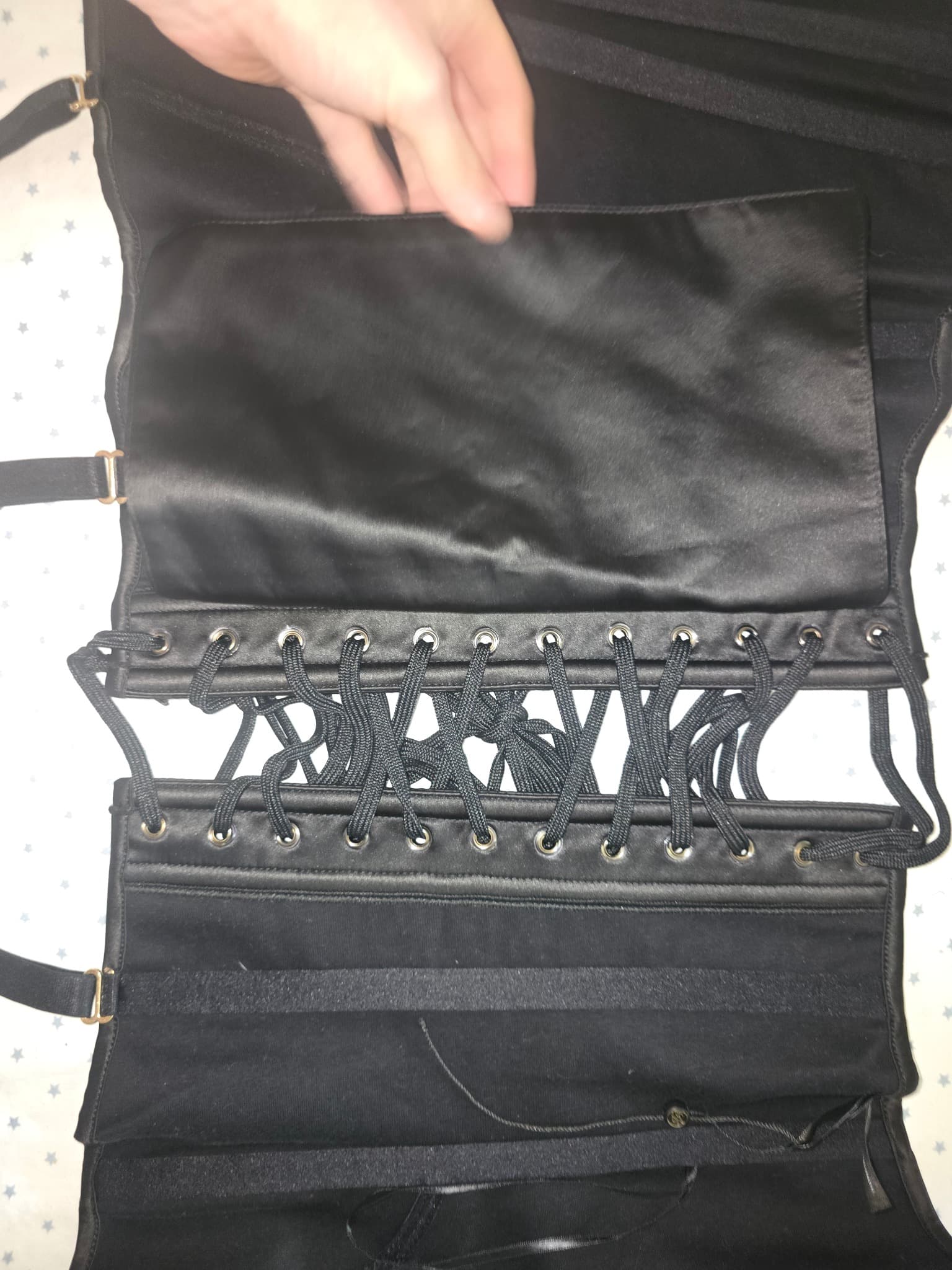 Honey Birdette Corset With Suspender Straps Satin Black Women's S — photo 6 of 11
