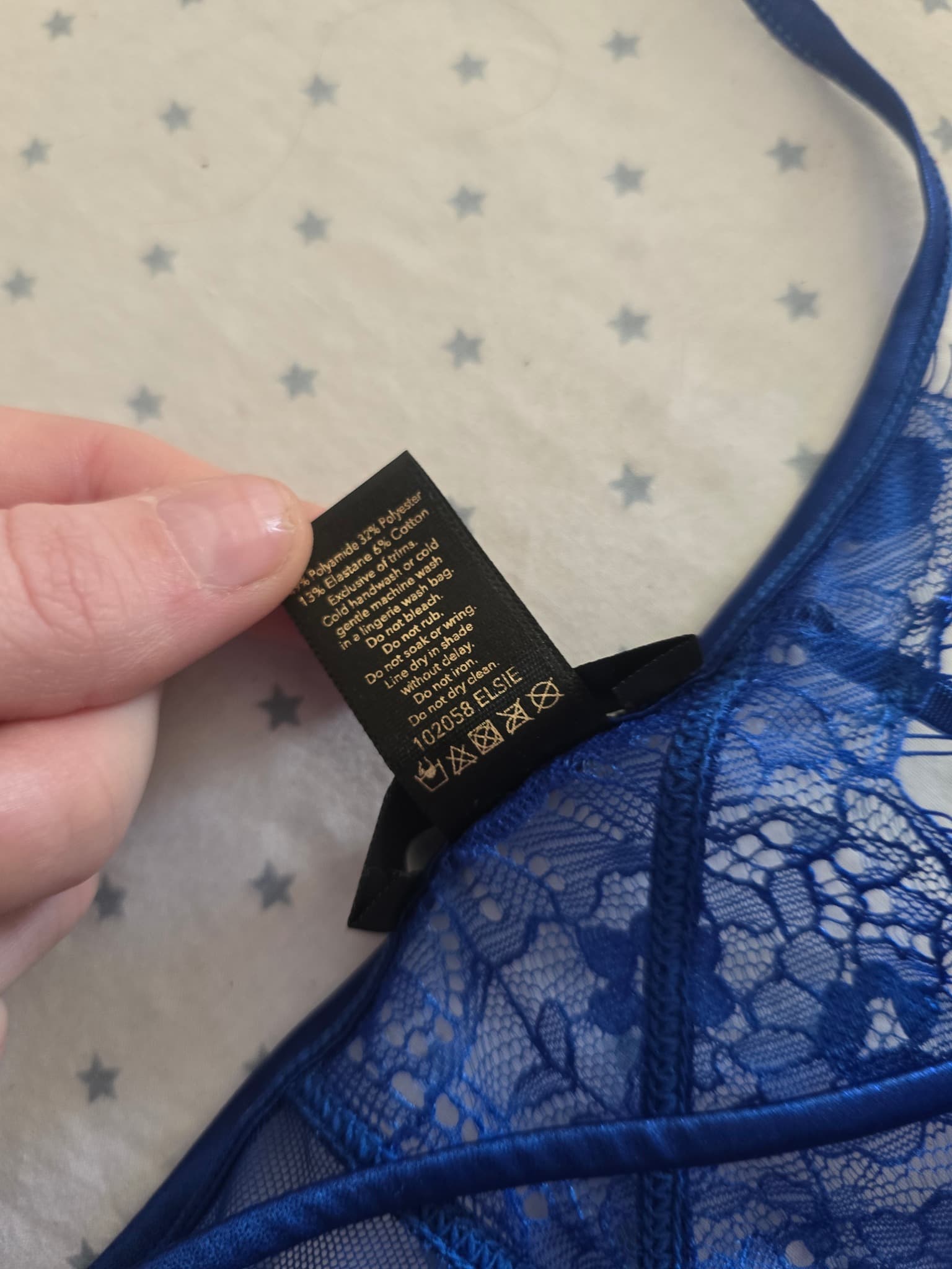 Honey Birdette Elsie Lingerie Set Lace Detail Blue Women's 10DD — photo 12 of 14