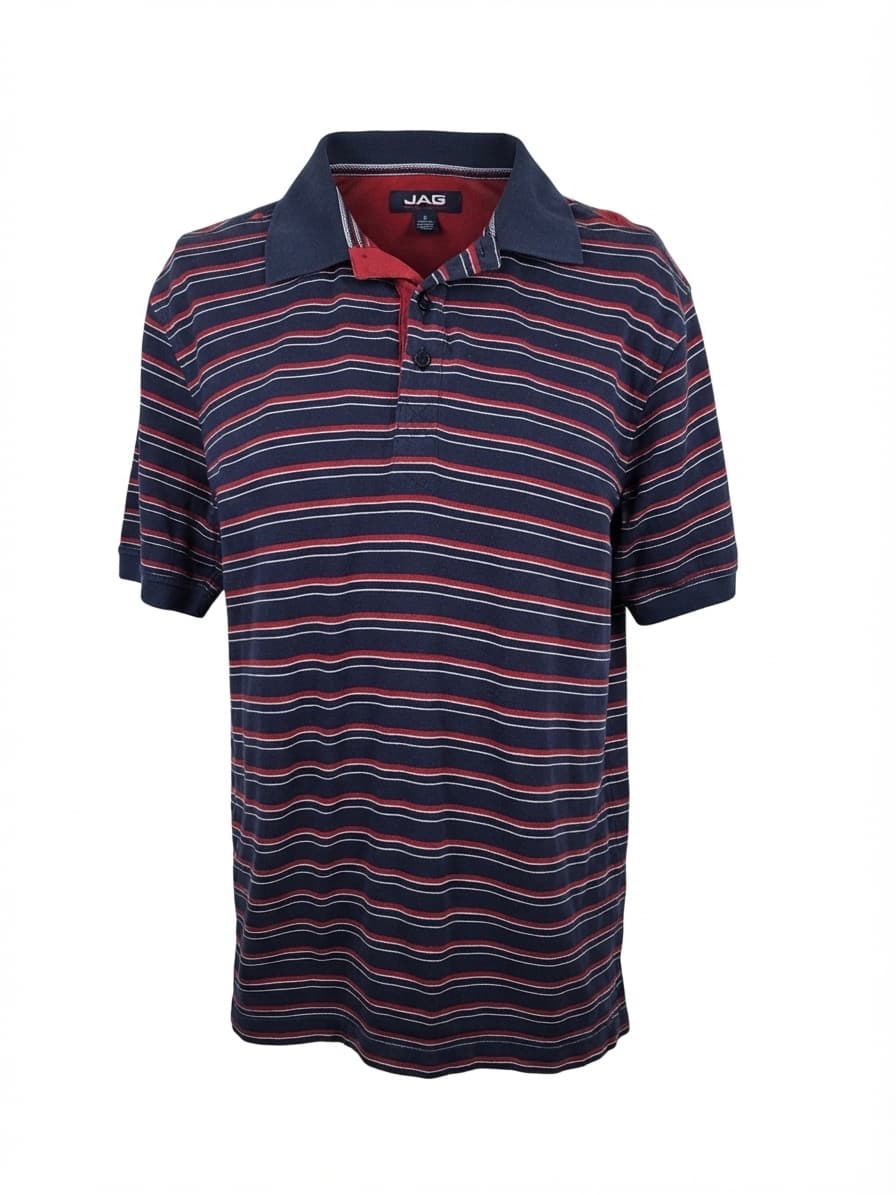 JAG Polo Shirt Striped Navy Red White Men's L — photo 1 of 4