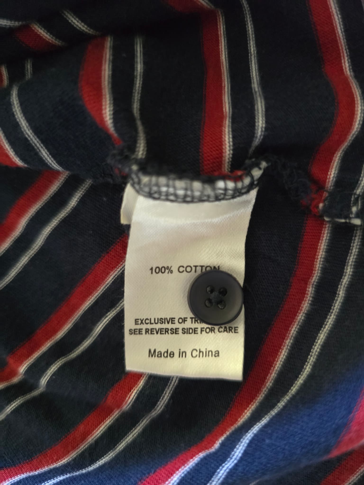 JAG Polo Shirt Striped Navy Red White Men's L — photo 4 of 4