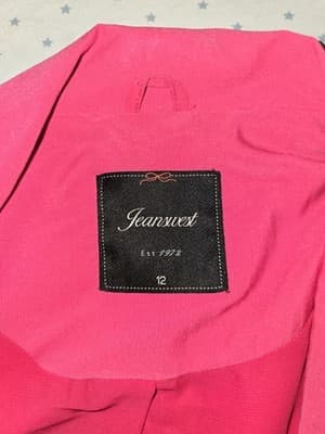 Jeanswest Blazer Jacket Collared Twill Button Front Pink Women's 12 — photo 3 of 3