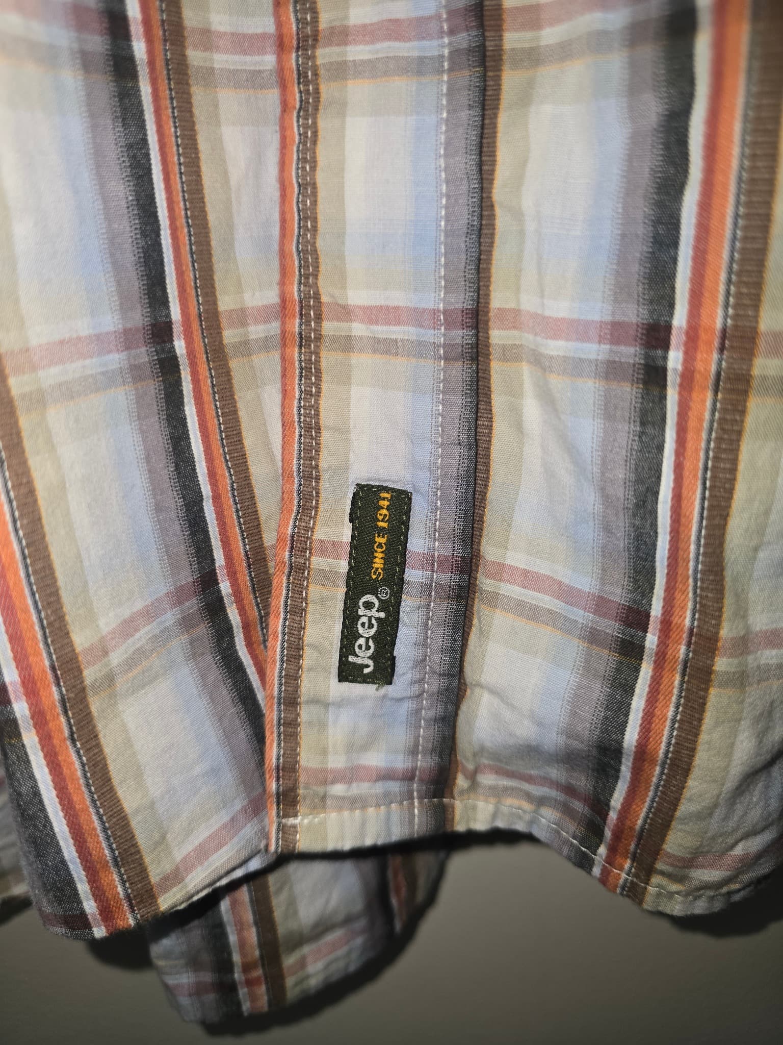 Jeep Short Sleeve Plaid Button-Down Shirt Multicolour Men's 2XL — photo 2 of 6