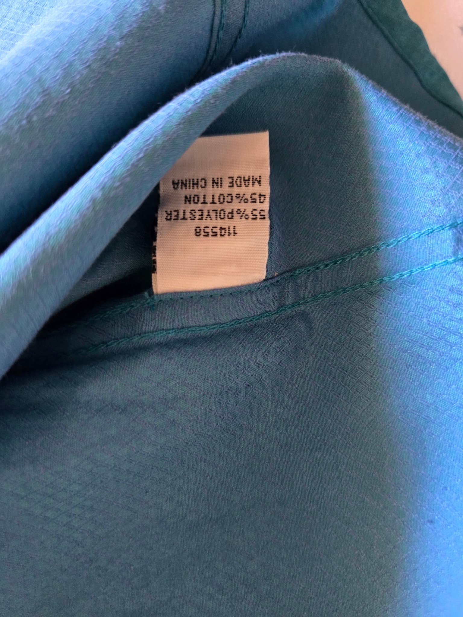 Jonathan Adams Dress Shirt Textured Diamond Pattern Turquoise Men's S — photo 6 of 8