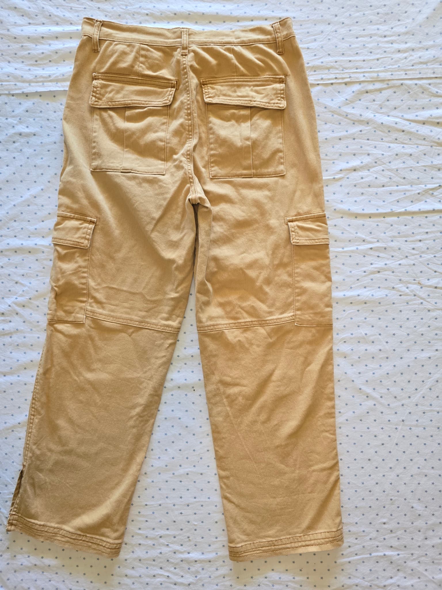 Kensie Jeans The Ella High Rise Straight Leg Cargo Pants Tan Women's — photo 4 of 4
