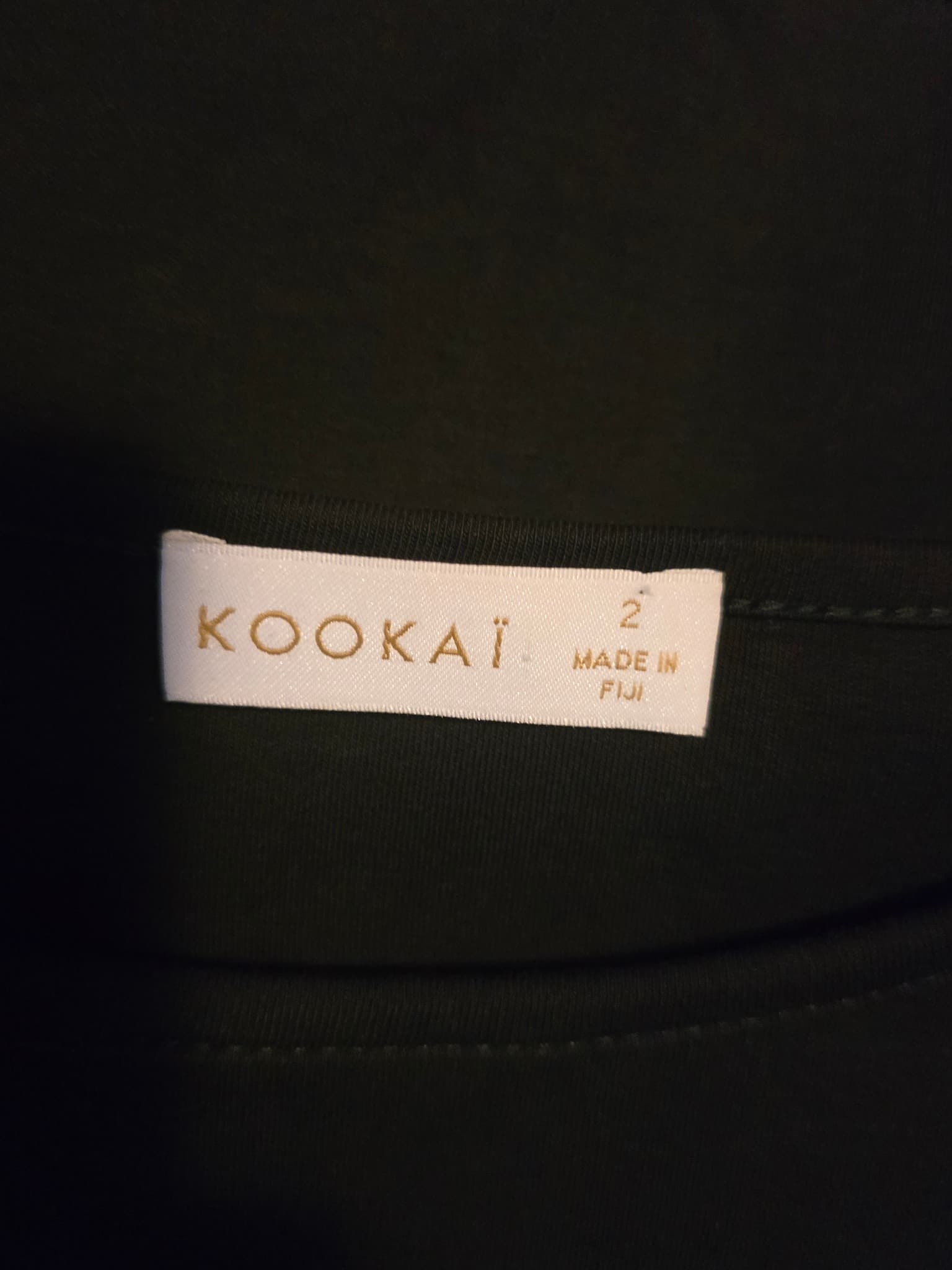 KOOKAÏ Long Sleeve Top Crew Neck Tie Back Black Women's 2 — photo 3 of 4