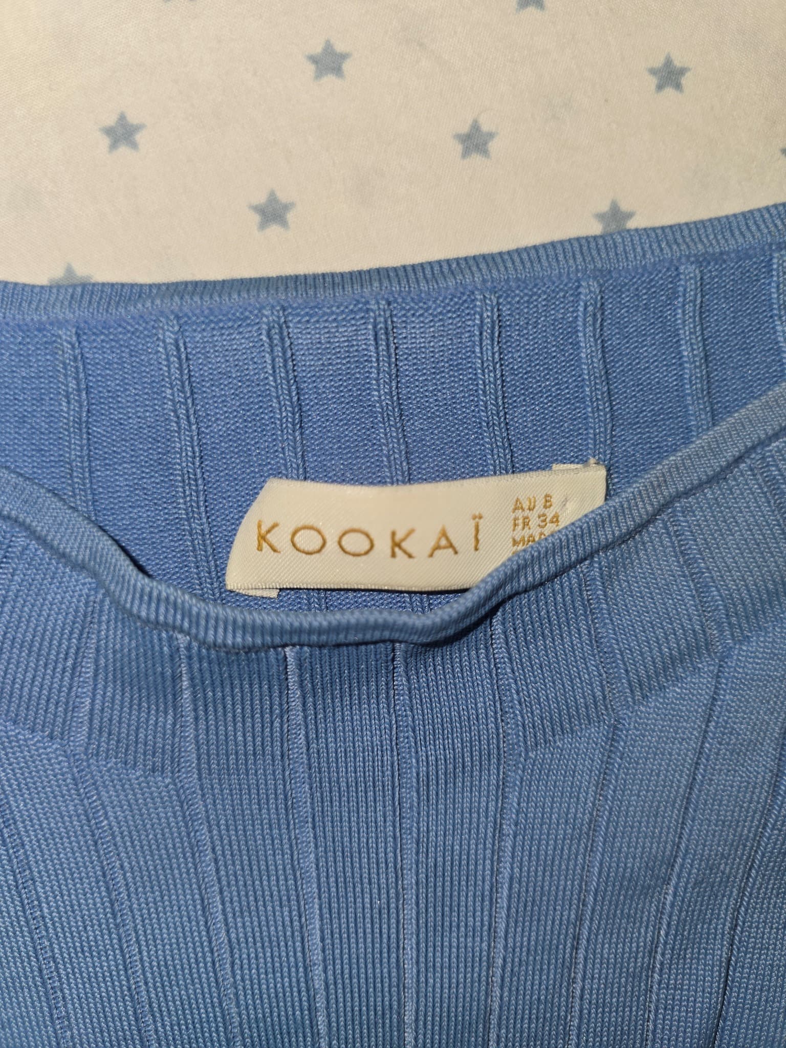 KOOKAÏ Ribbed Knit Midi Dress Sleeveless Light Blue Women's 8 — photo 3 of 5