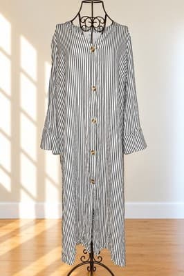 Légoe Heritage Shirt Dress Striped Black and White Women's 3 — photo 1 of 3