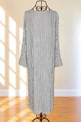 Légoe Heritage Shirt Dress Striped Black and White Women's 3 — photo 2 of 3