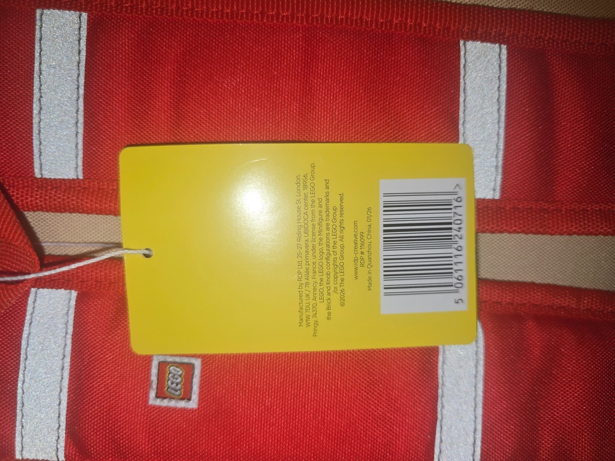 LEGO Kids' Backpack With Detachable Lunch Bag Red Cream Kids' One Size — photo 4 of 5